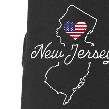 New Jersey Lover Love Nj State Flag New Jersey Doggie 3-End Fleece Hoodie