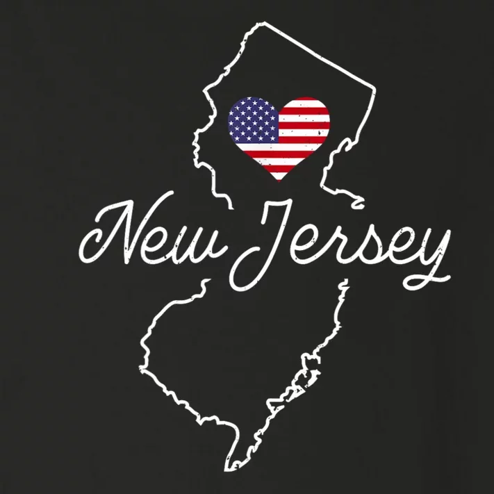 New Jersey Lover Love Nj State Flag New Jersey Toddler Long Sleeve Shirt