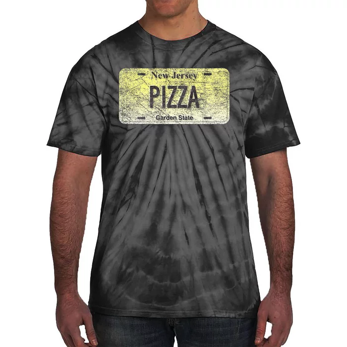 New Jersey Licence Plate Gift Pizza Tie-Dye T-Shirt