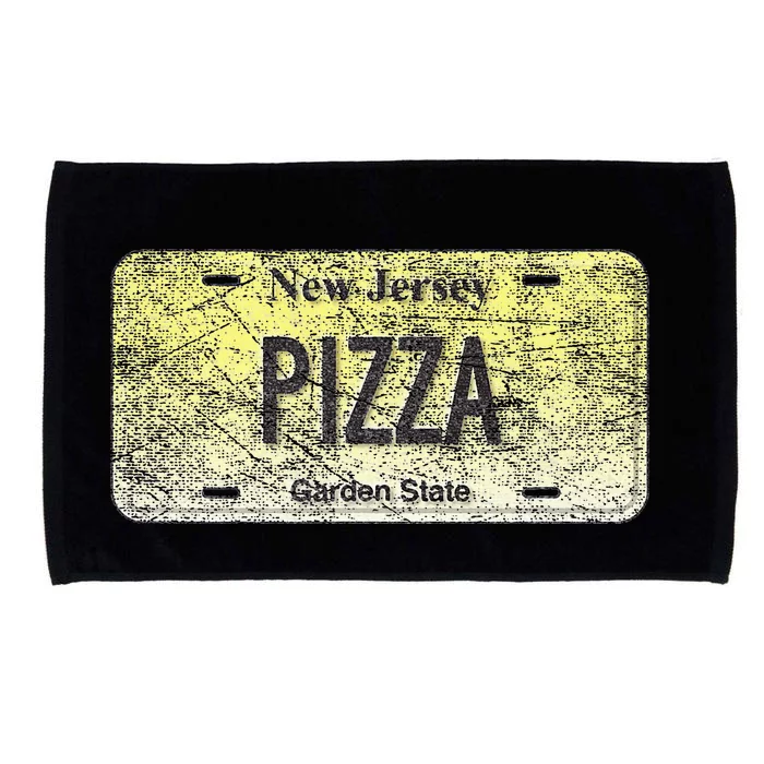 New Jersey Licence Plate Gift Pizza Microfiber Hand Towel