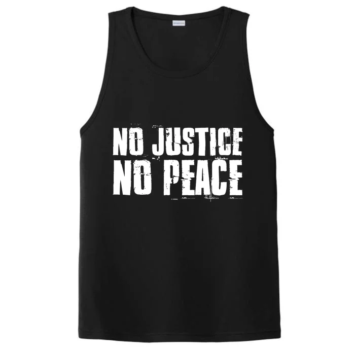 No Justice No Peace Black Lives Matter Pride Protest Gift Performance Tank