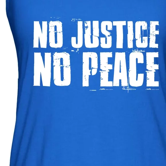 No Justice No Peace Black Lives Matter Pride Protest Gift Ladies Essential Flowy Tank