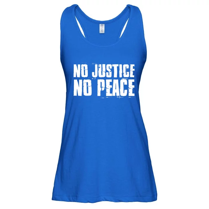 No Justice No Peace Black Lives Matter Pride Protest Gift Ladies Essential Flowy Tank