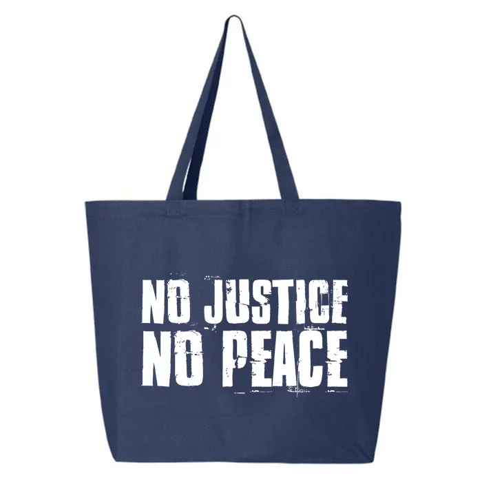 No Justice No Peace Black Lives Matter Pride Protest Gift 25L Jumbo Tote