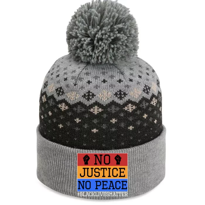 No Justice No Peace Blm Gift The Baniff Cuffed Pom Beanie