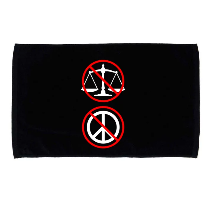 No Justice No Peace Symbols Black Lives Matter Protest Funny Gift Microfiber Hand Towel