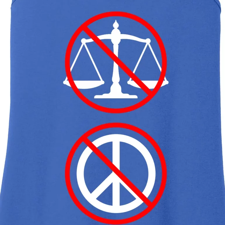 No Justice No Peace Symbols Black Lives Matter Protest Funny Gift Ladies Essential Tank