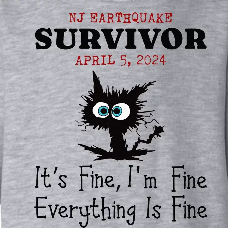 New Jersey Nj Earthquake Survivor IM Fine Everythings Fine Toddler Hoodie