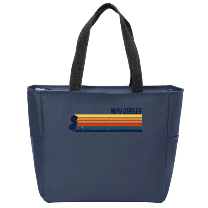 Retro Vintage New Jersey Zip Tote Bag