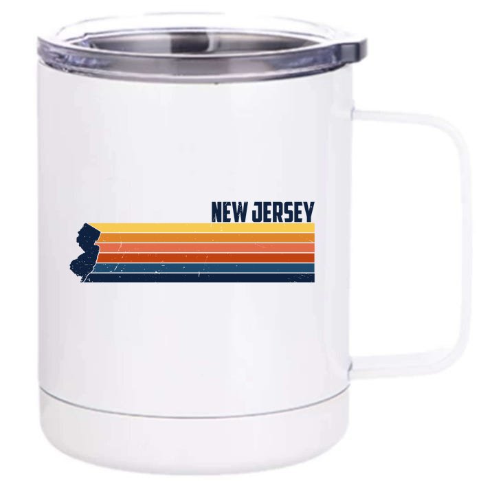 Retro Vintage New Jersey Front & Back 12oz Stainless Steel Tumbler Cup