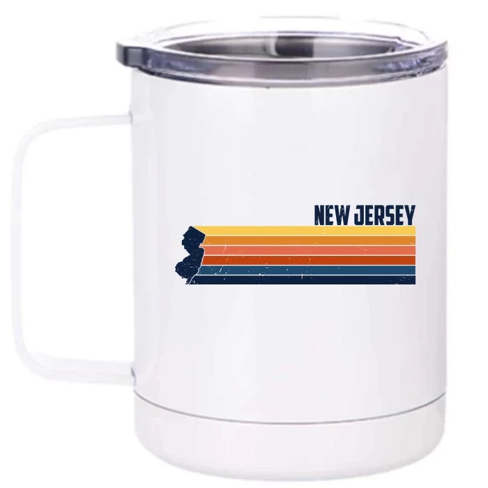 Retro Vintage New Jersey Front & Back 12oz Stainless Steel Tumbler Cup