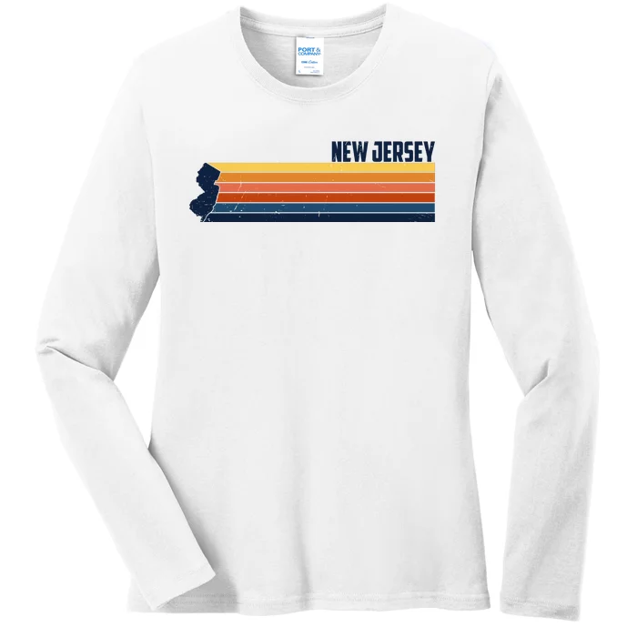 Retro Vintage New Jersey Ladies Long Sleeve Shirt