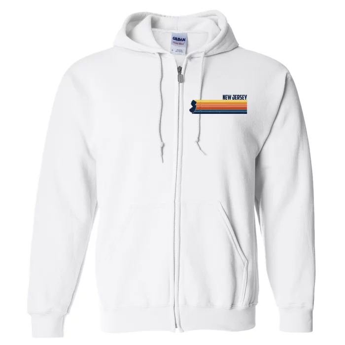 Retro Vintage New Jersey Full Zip Hoodie