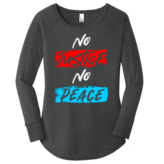 No Justice No Peace Women's Perfect Tri Tunic Long Sleeve Shirt