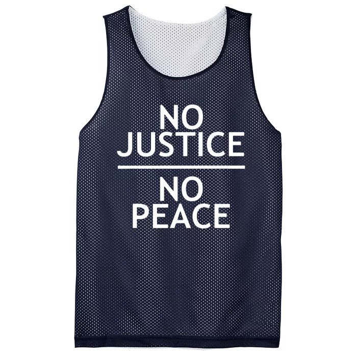 NO JUSTICE NO PEACE SOCIAL JUSTICE PROTEST Mesh Reversible Basketball Jersey Tank