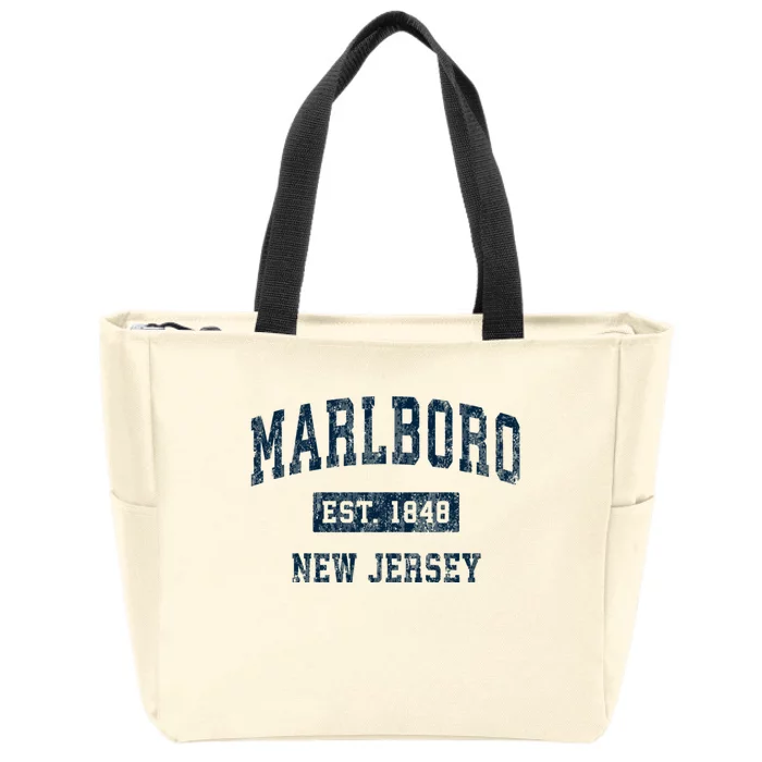 New Jersey Nj Vintage Sports Zip Tote Bag