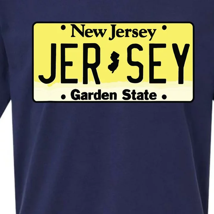 New Jersey Nj License Plate Classic Sueded Cloud Jersey T-Shirt