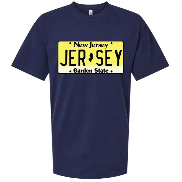 New Jersey Nj License Plate Classic Sueded Cloud Jersey T-Shirt