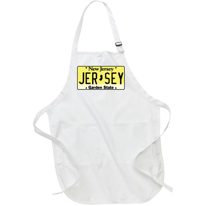 New Jersey Nj License Plate Classic Full-Length Apron With Pocket