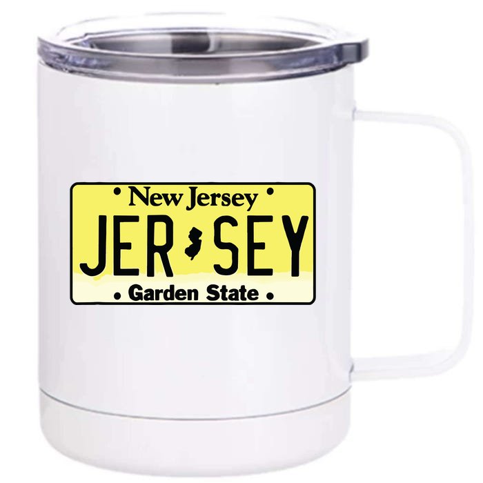 New Jersey Nj License Plate Classic Front & Back 12oz Stainless Steel Tumbler Cup