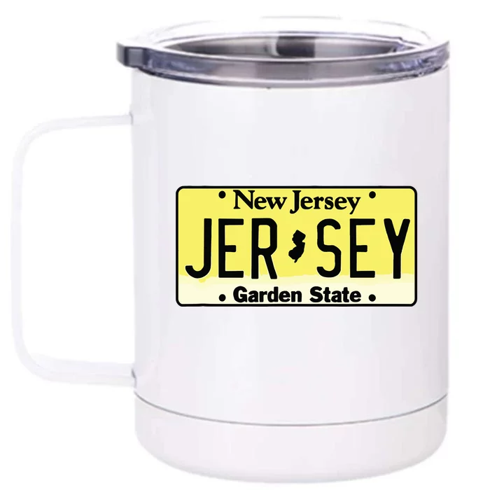 New Jersey Nj License Plate Classic Front & Back 12oz Stainless Steel Tumbler Cup