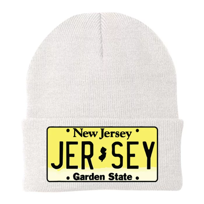 New Jersey Nj License Plate Classic Knit Cap Winter Beanie