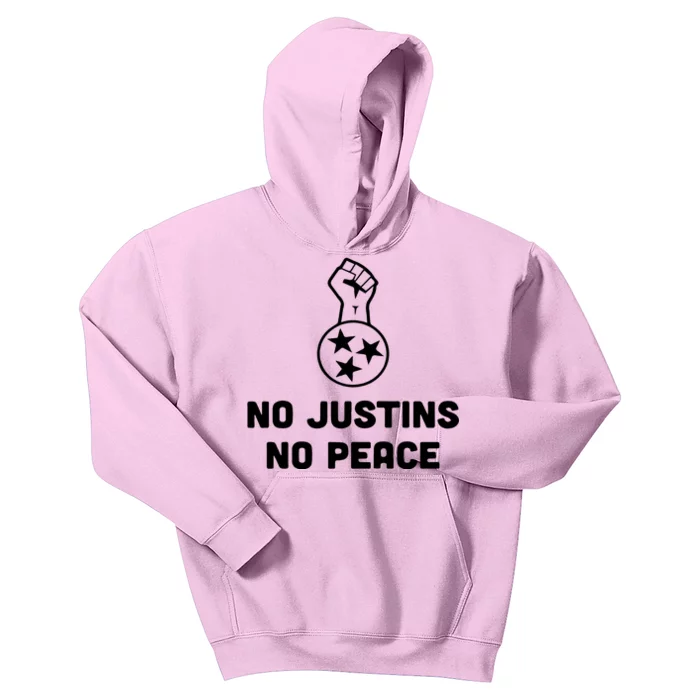 No Justins No Peace Tennessee Three Kids Hoodie