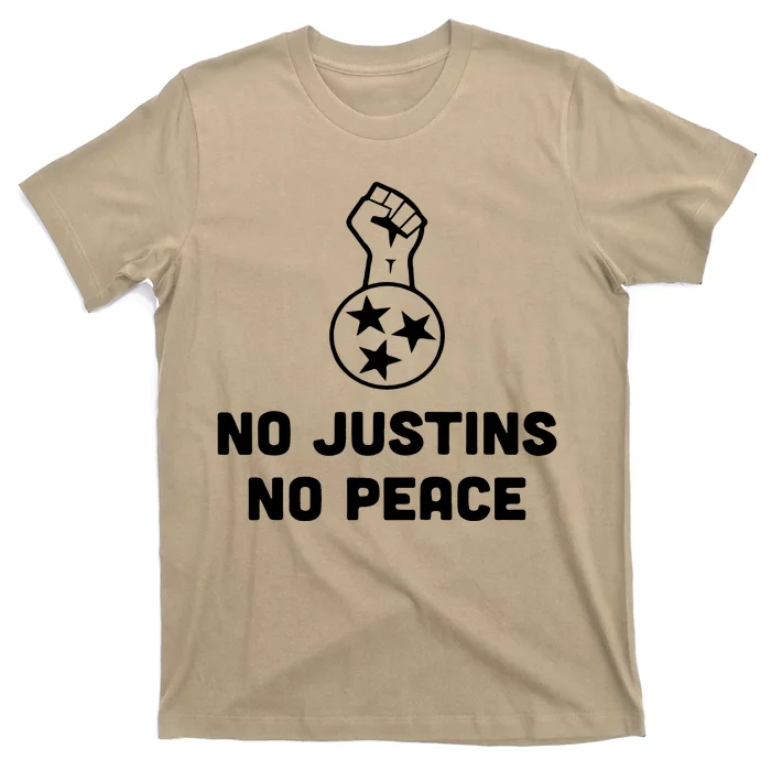 No Justins No Peace Tennessee Three T-Shirt