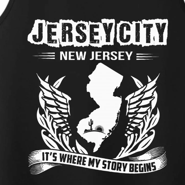 New Jersey Nj State Classic City Where My Story Begins Performance Tank