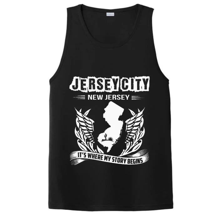 New Jersey Nj State Classic City Where My Story Begins Performance Tank