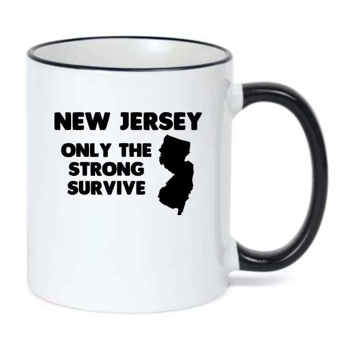 New Jersey Only The Strong Survive Funny New Jersey Black Color Changing Mug