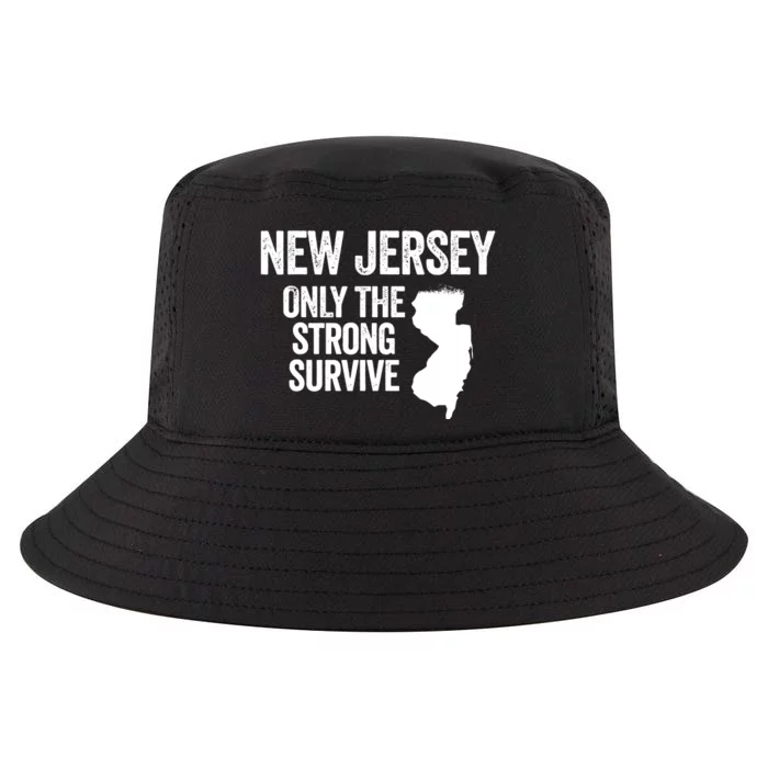 New Jersey Only The Strong Survive Funny Cool Comfort Performance Bucket Hat