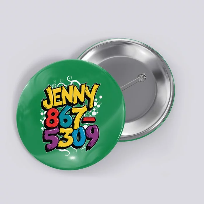 Nostalgic Jenny Phone Number 867 5309 Retro Music 80s Funny Button