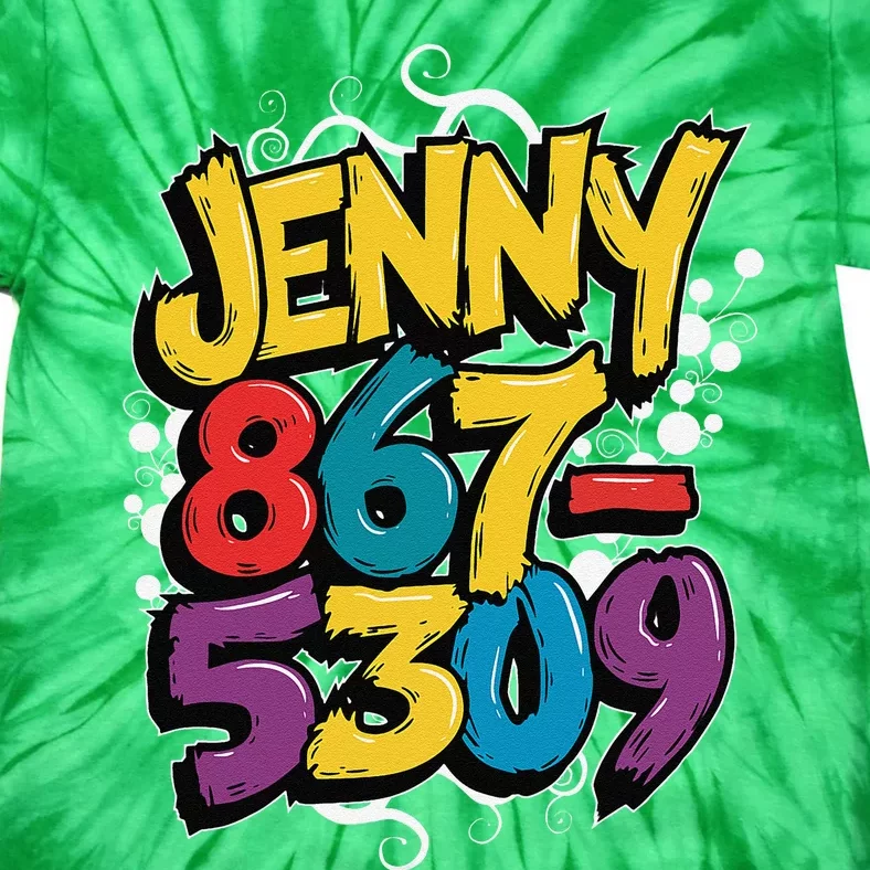 Nostalgic Jenny Phone Number 867 5309 Retro Music 80s Funny Tie-Dye T-Shirt