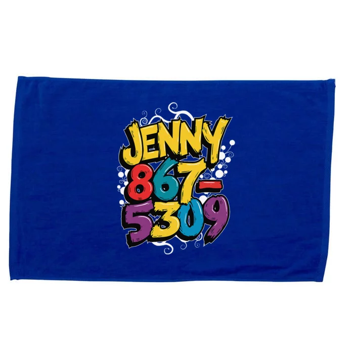 Nostalgic Jenny Phone Number 867 5309 Retro Music 80s Funny Microfiber Hand Towel