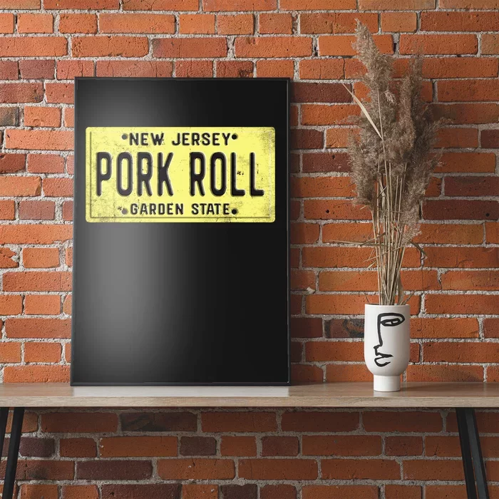 New Jersey Pork Roll Retro Vintage Nj License Plate Poster