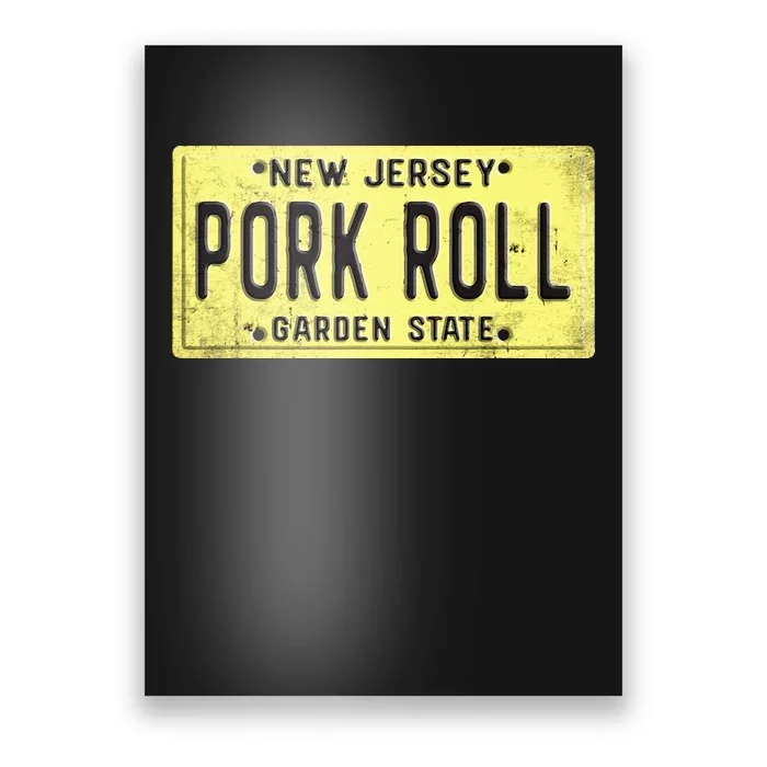 New Jersey Pork Roll Retro Vintage Nj License Plate Poster