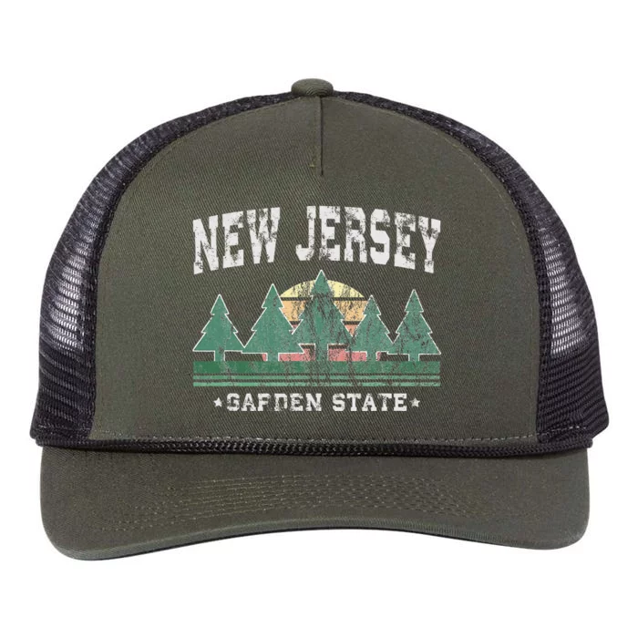 New Jersey Retro Vintage Retro Rope Trucker Hat Cap