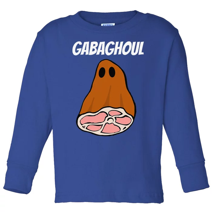 New Jersey Slang Halloween Dry Cured Meat Gabaghoul Gabagool Toddler Long Sleeve Shirt