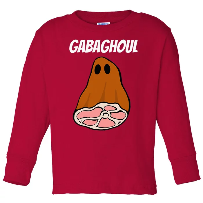 New Jersey Slang Halloween Dry Cured Meat Gabaghoul Gabagool Toddler Long Sleeve Shirt