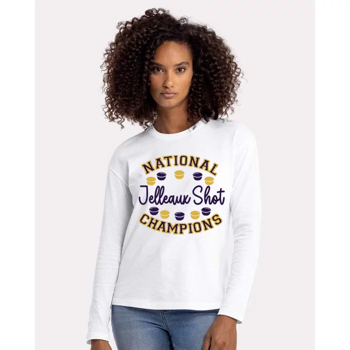 National Jello Shot Champions Womens Cotton Relaxed Long Sleeve T-Shirt