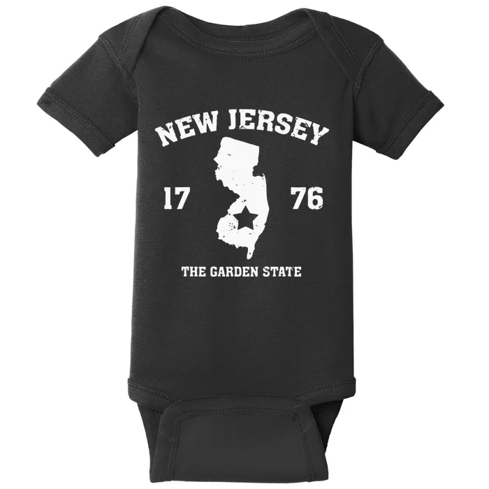 New Jersey The Garden State Vintage New Jersey Home Baby Bodysuit