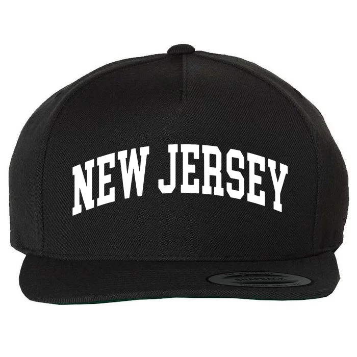 New Jersey Throwback Design Print Classic Wool Snapback Cap