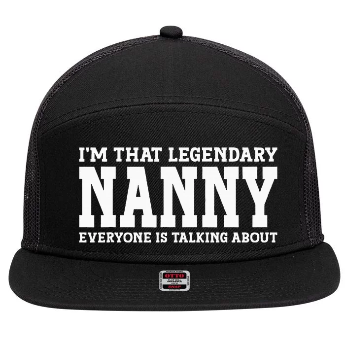 Nanny Job Title Employee 7 Panel Mesh Trucker Snapback Hat