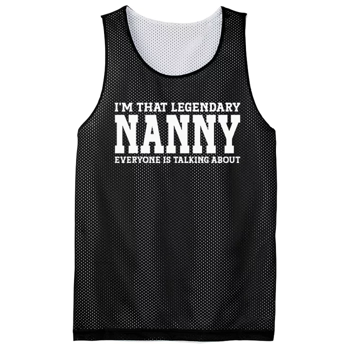 Nanny Job Title Employee Mesh Reversible Basketball Jersey Tank