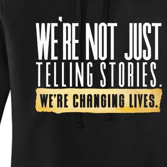 Not Just Telling Stories Were Changing Lives Dhar Mann Fam Women's Pullover Hoodie