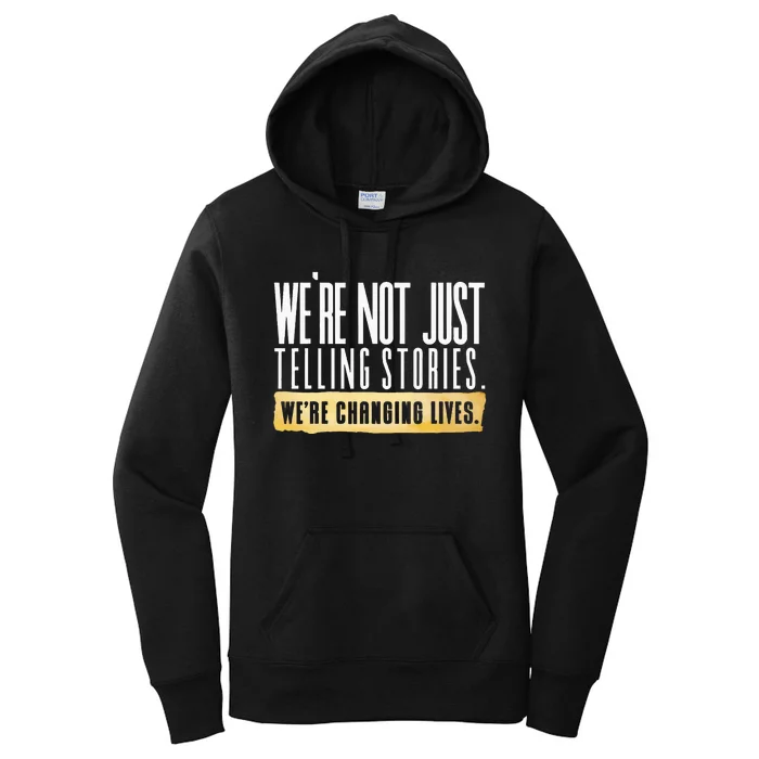 Not Just Telling Stories Were Changing Lives Dhar Mann Fam Women's Pullover Hoodie