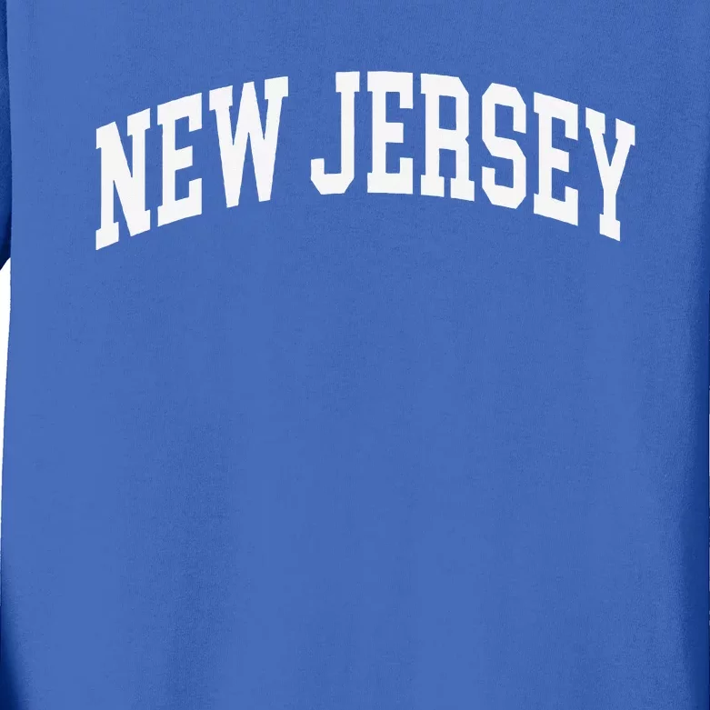 New Jersey Throwback Design Classic Kids Long Sleeve Shirt