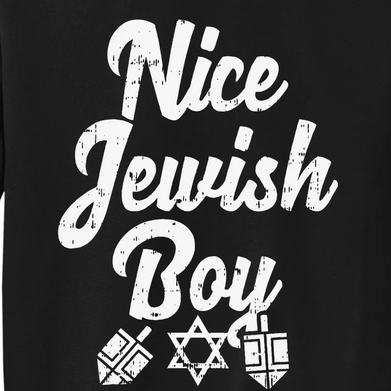 Nice Jewish Ugly Hanukkah Sweater Chanukah Jew Gift Tall Sweatshirt