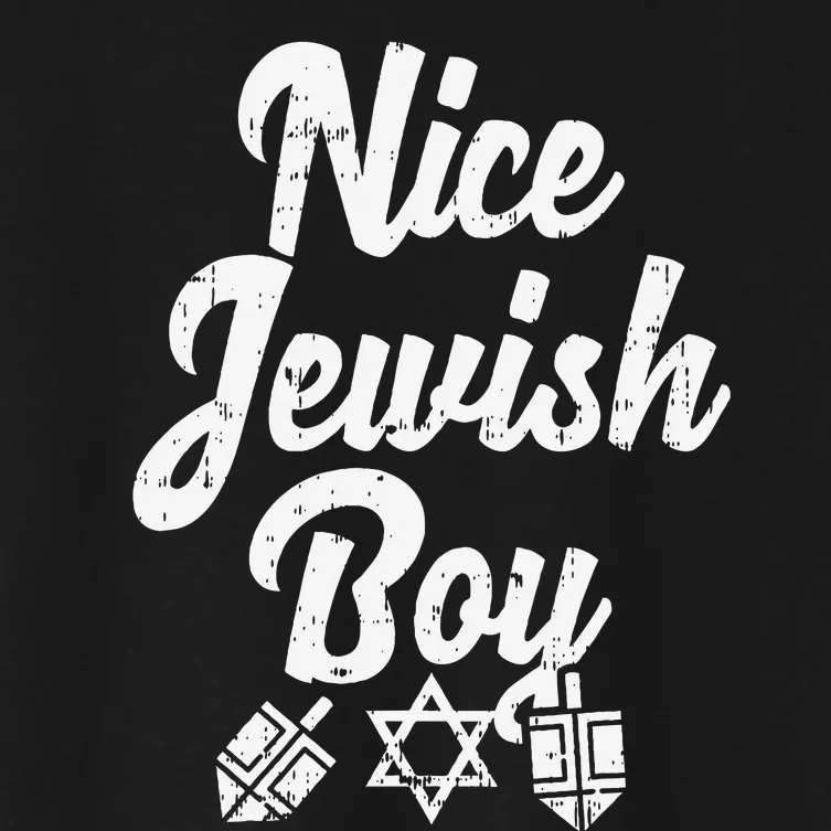 Nice Jewish Ugly Hanukkah Sweater Chanukah Jew Gift Women's Crop Top Tee